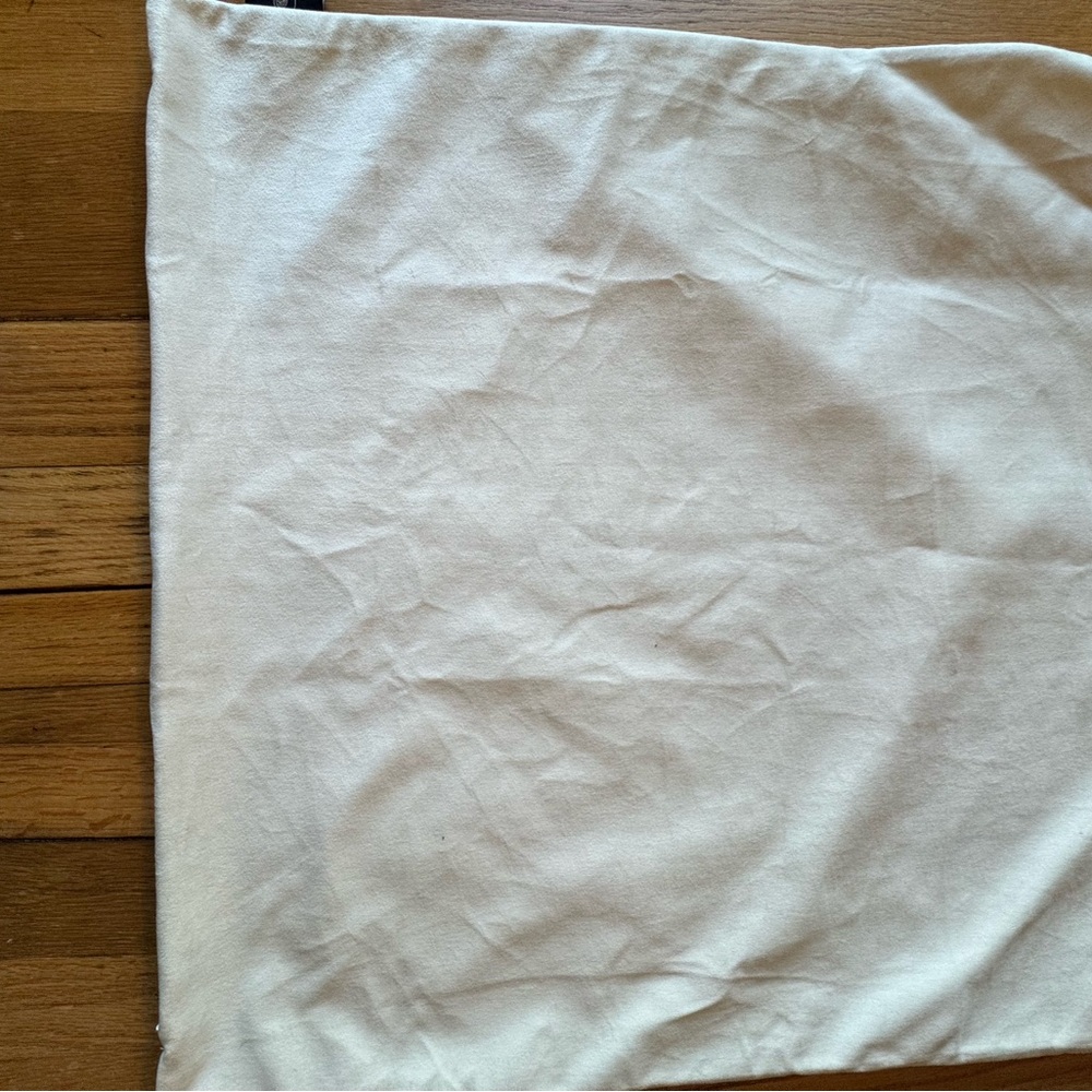 XL Elegant Cream Velvet Accent Pillow Cover